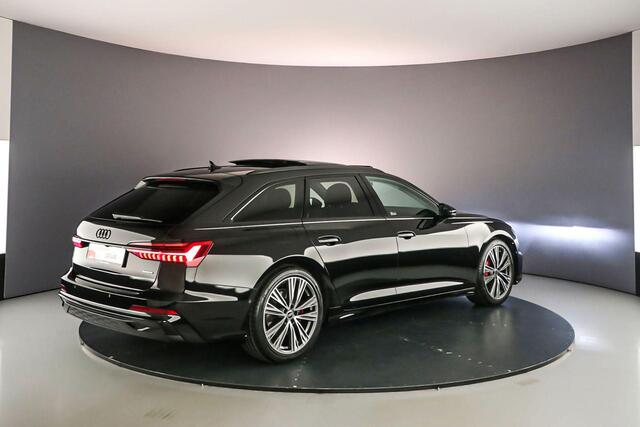 Audi A6 Avant 55 TFSI e 367pk S edition Comp. | Pano | Trekhaak | Adapt. Cruise | Audi Sound | Achteruitrijcamera | Stuur/Stoelverwarming | Parkeerassist | 20 inch | Keyless | S-Line |