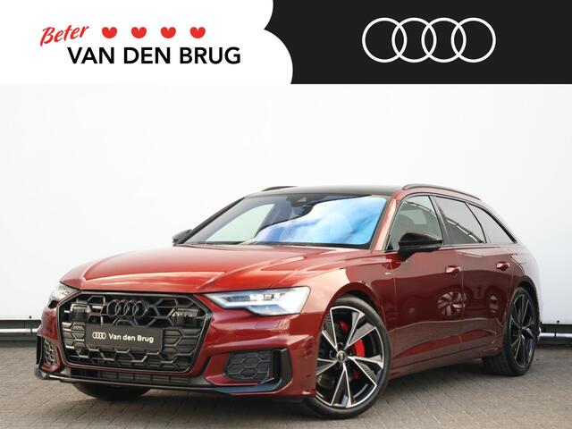 Audi A6 Avant 55 TFSI e quattro S edition Competition 367 PK | Nieuwprijs ¤101.400 | Pano | B&O | HUD | 360° camera | Verwarmd stuurwiel | Trekhaak | Keyless | Dodehoekdetectie | Adaptive Cruise | Elek. stoelen | Geh. bestuurderstoel | 21" Velgen