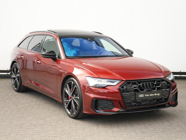 Audi A6 Avant 55 TFSI e quattro S edition Competition 367 PK | Nieuwprijs ¤101.400 | Pano | B&O | HUD | 360° camera | Verwarmd stuurwiel | Trekhaak | Keyless | Dodehoekdetectie | Adaptive Cruise | Elek. stoelen | Geh. bestuurderstoel | 21" Velgen