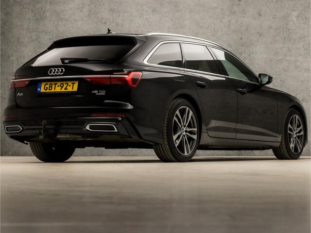 Audi A6 Avant 45 TDI quattro Sport 232Pk Automaat (6 CILINDER, PANORAMADAK, APPLE CARPLAY, GROOT NAVI, MEMORY SEATS, LEDER, TREKHAAK, CAMERA, DAB+, ZWART HEMEL, NIEUWSTAAT)