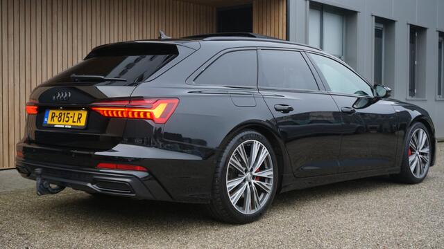 Audi A6 Avant 55 TFSI e 376pk Quattro Competition Pano.Dak Vol Leder *Black Optik* Trekhaak 20inch LM HUD Virtual Cockpit 75263km!