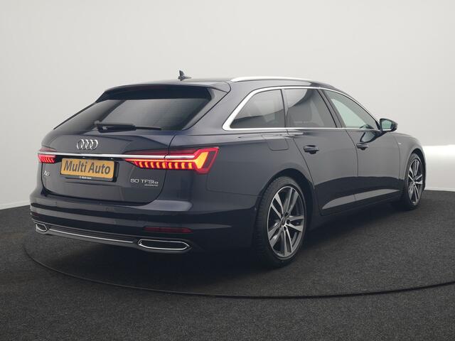Audi A6 Avant 50 TFSI e quattro S Line Plug In Hybrid 300pk Dealer O.H. PHEV | Trekhaak Af Fabriek | Adaptive Cruise | Head Up | 360 Camera | Alcantara Sportstoelen Verwarmd | Stuur Verwarmd | Apple Carplay | Navigatie | Virtual | DAB |