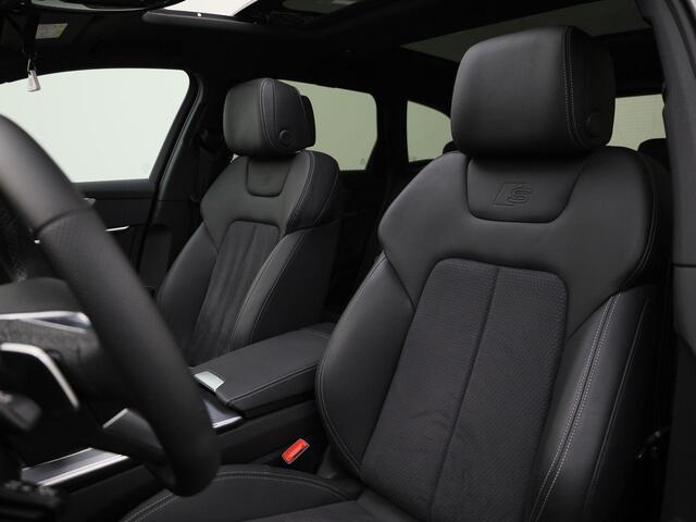 Audi A6 Avant 50 TFSIe 220kW/299PK quattro S Line · Panoramadak · Trekhaak · Camera · Bang & Olufsen · Adaptive Cruise Control · Dodehoeksensor · Leder/Alcantara · Stuur, Stoel en achterbank verwarming · Garantie t/m 26-12-2029 of 100000km.