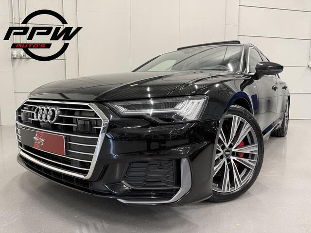 Audi A6 Avant 55 TFSI e quattro Competition S-Line PANO/B&OTREKHAAK/HEAD-UP/360CAMERA/STANDKACHEL/ACC/MEMORY/MATRIX/CARPLAY/SFEER/20" AUDI-SPORT/MYTHOSSCHWARZ/VOLLEDIG AUDI DEALER HISTORIE