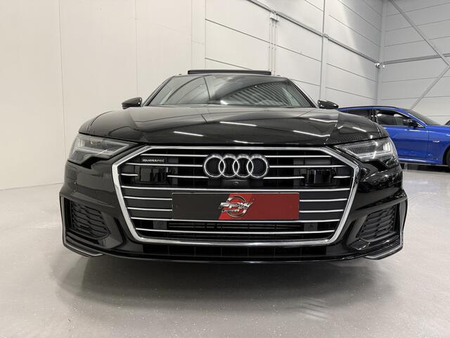 Audi A6 Avant 55 TFSI e quattro Competition S-Line PANO/B&OTREKHAAK/HEAD-UP/360CAMERA/STANDKACHEL/ACC/MEMORY/MATRIX/CARPLAY/SFEER/20" AUDI-SPORT/MYTHOSSCHWARZ/VOLLEDIG AUDI DEALER HISTORIE