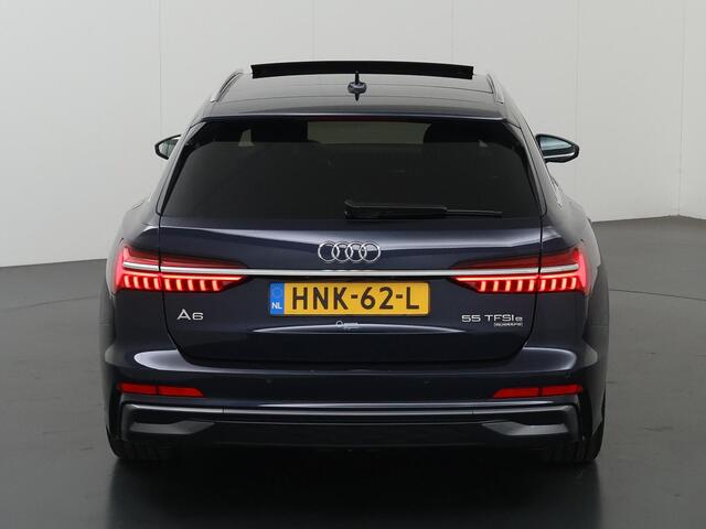 Audi A6 Avant 55 TFSI e quattro S edition Competition | Magnetic Ride | Trekhaak | Stuur/Stoelverwarming | Panoramadak | Ele.verstelbare stoelen/Links met memory | Akoestisch glas | Glans Pakket | B&O Audio | Standkachel | Softclose | Camera |