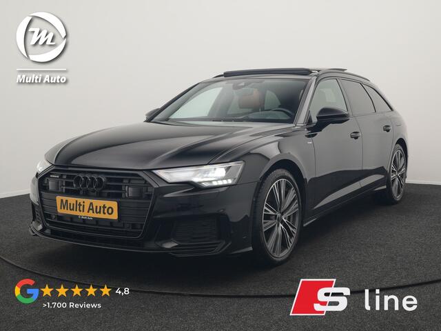Audi A6 Avant 50 TFSI e Quattro S Line PHEV 300pk Dealer O.H. | Panodak | Adaptive Cruise | Head Up | Camera | Bang & Olufsen | Lederen Comfortzetels Memory & Ventilatie | Sfeerverlichting | Blis | Stoelen & Stuur Verwarmd | Apple Carplay | DAB | Plug In Hybrid |
