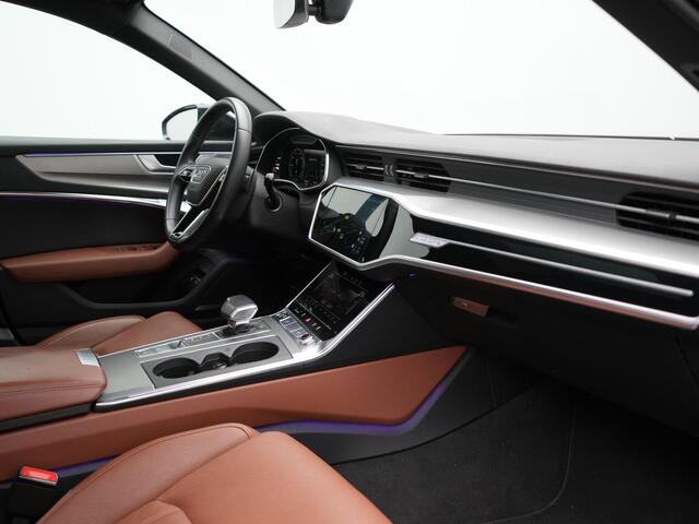 Audi A6 Avant 50 TFSI e Quattro S Line PHEV 300pk Dealer O.H. | Panodak | Adaptive Cruise | Head Up | Camera | Bang & Olufsen | Lederen Comfortzetels Memory & Ventilatie | Sfeerverlichting | Blis | Stoelen & Stuur Verwarmd | Apple Carplay | DAB | Plug In Hybrid |