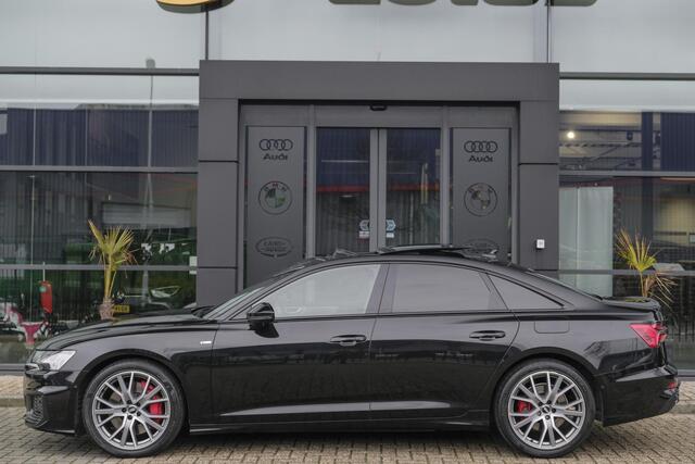 Audi A6 Limousine 55 TFSIe Competion 367pk Quattro Panoramadak 4-wielbesturing Nachtzicht B&O audio Matrix Trekhaak elektrisch