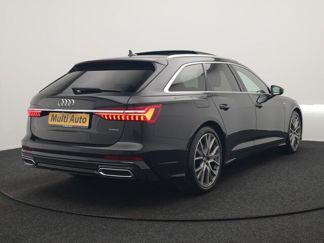 Audi A6 Avant 50 TFSI e Quattro 2x S Line PHEV 300pk Dealer O.H. | Trekhaak Af Fabriek | Panodak | Head Up | Adaptive Cruise | Matrix LED | Bang & Olufsen | Lederen Comfortzetels Memory & Ventilatie | Camera | Keyless | Blis | 20"L.M | Plug In Hybrid |