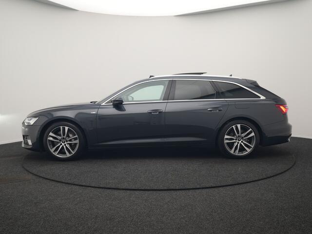 Audi A6 Avant 50 TFSI e quattro S Line PHEV 300pk | Trekhaak Af Fabriek | Panodak | 360 Camera | Head Up | Matrix LED | Adaptive Cruise | S-Line | Alcantara Sportstoelen Memory & Verwarmd | Keyless | Blis | Navigatie | Virtual | DAB | 19"L.M | Plug In Hybrid |