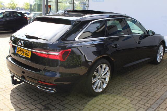 Audi A6 Avant 40 TDI S edition | Incl. 12 maanden Garantie | Panorama dak | Elektrisch wegklapbare trekhaak | Elektrisch verstelbare stoelen met memory | Elektrische kofferbakklep | Keyless entry/start | Stoelverwarming | Adaptive cruise | Navigatie | Schuif/kant