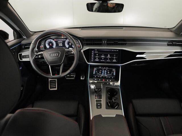 Audi A6 Avant 55 TFSI e quattro S edition Competition 367 pk S-tronic | Verlengde garantie | Navigatie | Panoramadak | Trekhaak (wegklapbaar) | Parkeersensoren (Park assist) | Rondomzicht camera | Lederen bekleding | S-Line |