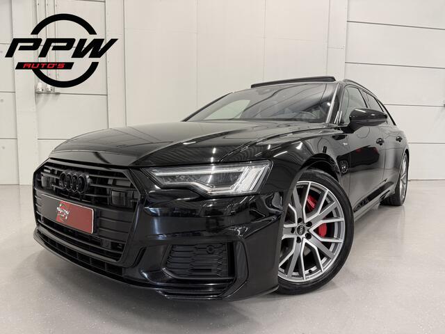 Audi A6 Avant 55 TFSI e quattro Competition BLACK ALL BLACK PANO/TREKHAAK/B&O/20"/MEMORY/MATRIX/ACC/CAMERA/BLACK-OPTIC/NET GROTE OH BEURT GEHAD MET RONDOM NW REMMEN/BANDEN ALLES!!/BLACK ALL BLACK