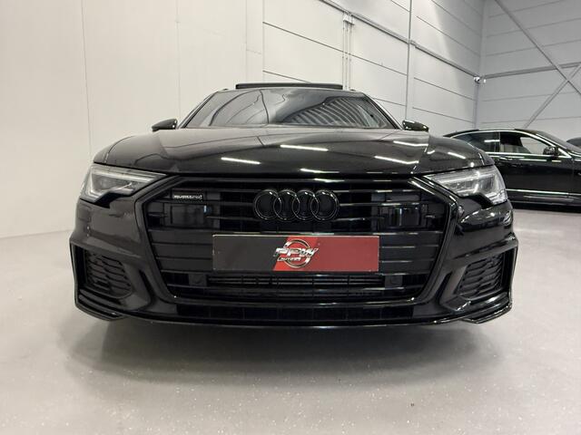 Audi A6 Avant 55 TFSI e quattro Competition BLACK ALL BLACK PANO/TREKHAAK/B&O/20"/MEMORY/MATRIX/ACC/CAMERA/BLACK-OPTIC/NET GROTE OH BEURT GEHAD MET RONDOM NW REMMEN/BANDEN ALLES!!/BLACK ALL BLACK