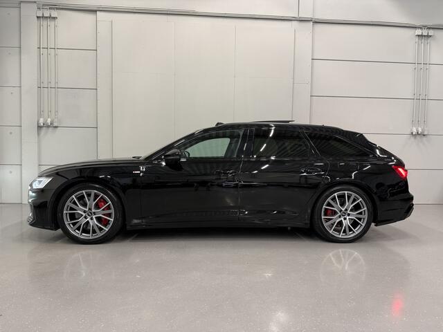 Audi A6 Avant 55 TFSI e quattro Competition BLACK ALL BLACK PANO/TREKHAAK/B&O/20"/MEMORY/MATRIX/ACC/CAMERA/BLACK-OPTIC/NET GROTE OH BEURT GEHAD MET RONDOM NW REMMEN/BANDEN ALLES!!/BLACK ALL BLACK
