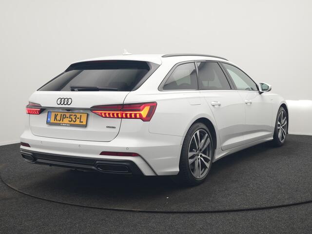 Audi A6 Avant 50 TFSI e Quattro S Line PHEV 300pk Dealer O.H. | Adaptive Cruise | Head Up | Camera | Matrix LED | Lederen Sportstoelen Memory & Verwarmd | Blis | Stuur Verwarmd | Apple Carplay | Navigatie | DAB | Plug In Hybrid |