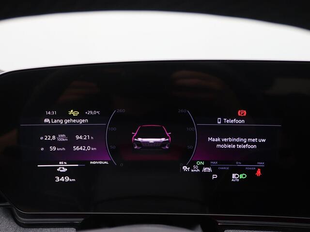 Audi A6 Avant e-tron S edition 83 kWh 286PK Trekhaak, Warmtepomp, 360gr. Camera, 20" LM Velgen, Keyless, Matrix LED-Koplampen, Elektr. Achterklep