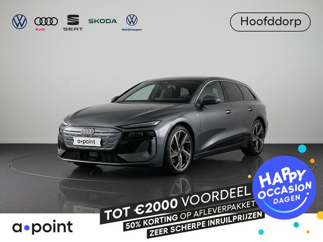 Audi A6 Avant e-tron Advanced edition 83 kWh 286 pk | SOH 100% | Verlengde garantie | Navigatie | Warmtepomp | Trekhaak (wegklapbaar) | Parkeersensoren (Park assist) | Rondomzicht camera | Elektr. voorstoelen | Multimedia scherm passagier |