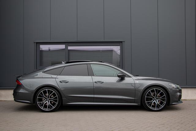 Audi A7 Sportback 55 V6 340PK TFSI 3x S-line | ACC | 360 Camera | Massage | Ventilatie + Verwarming | Luchtvering | Pano | Lane & Side Assist | B&O | Head Up | TH 2000kg | 21"| Apple & Android Carplay | Quattro | ¤149.188 N.P