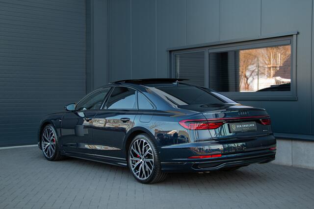Audi A8 60 TFSI e 462PK Quattro S-line | ACC | 360 Camera | Massage | Laser | Head Up | Softclose | Memory | Luchtvering | Keyless | Lane & Side Assist | B&O | N.P ¤151.744,- | Zonneschermen | Stuurverwarming | BTW | Fabrieksgarantie.