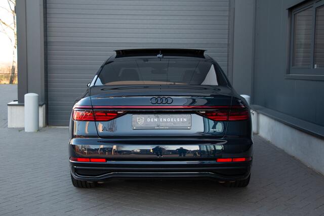 Audi A8 60 TFSI e 462PK Quattro S-line | ACC | 360 Camera | Massage | Laser | Head Up | Softclose | Memory | Luchtvering | Keyless | Lane & Side Assist | B&O | N.P ¤151.744,- | Zonneschermen | Stuurverwarming | BTW | Fabrieksgarantie.
