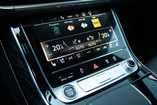 Audi A8 60 TFSI e 462PK Quattro S-line | ACC | 360 Camera | Massage | Laser | Head Up | Softclose | Memory | Luchtvering | Keyless | Lane & Side Assist | B&O | N.P ¤151.744,- | Zonneschermen | Stuurverwarming | BTW | Fabrieksgarantie.