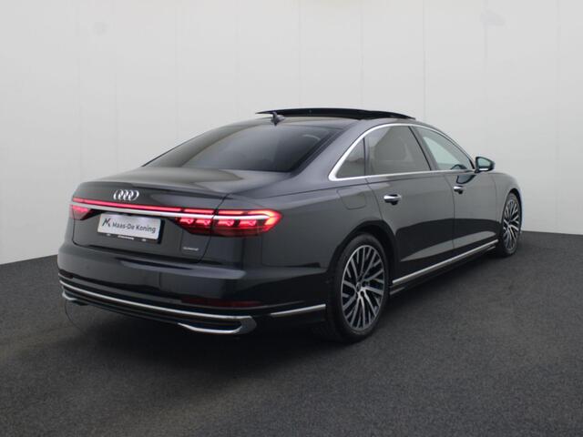 Audi A8 60 TFSIe 340kW/462PK quattro Limo Lang · Panoramadak · Leder · Rondom zichtcamera · Garantie tot januari 2027 of 100000km.