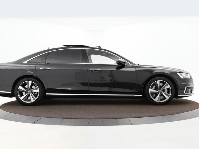 Audi A8 60 TFSIe 449pk Tiptronic Quattro Lang Pro Line · Luchtvering · Servosluiting · Panoramadak · Keyless · Elek. Stoelen · 360 Camera · 19'' Inch · Lederen bekleding · TOPDEAL