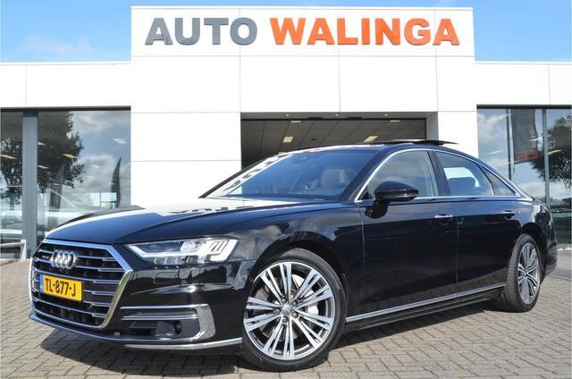 Audi A8 55 TFSI quattro Pro Line Plus ¤165k NP | Achterasbesturing | Schermen achter | Softclose | Pano | B&O | Alcantara hemel | 4x Stoelventilatie + verwarming + massage | 360 camera