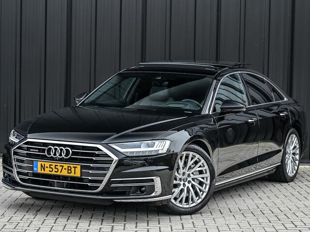 Audi A8 55 TFSI QUATTRO PRO LINE PLUS | LUCHTVERING | STANDKACHEL | VIRTUAL COCKPIT | LUCHTVERING | ADAPTIVE CRUISE | STOELVERWARMING EN -VENTILATIE | MASSAGE | 360 CAMERA | PANORAMADAK | LED | STUURVERWARMING | HEAD-UP | AMBIANCE INTERIEUR | SOFT-CLOSE |