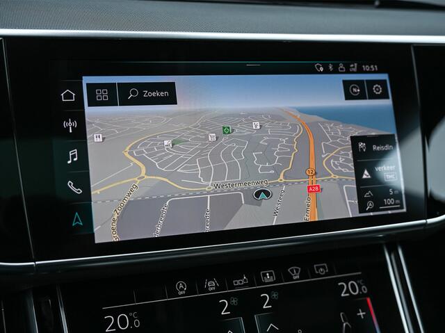 Audi A8 55 TFSI QUATTRO PRO LINE PLUS | LUCHTVERING | STANDKACHEL | VIRTUAL COCKPIT | LUCHTVERING | ADAPTIVE CRUISE | STOELVERWARMING EN -VENTILATIE | MASSAGE | 360 CAMERA | PANORAMADAK | LED | STUURVERWARMING | HEAD-UP | AMBIANCE INTERIEUR | SOFT-CLOSE |