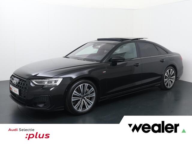 Audi A8 60 TFSI e quattro | 462 PK | Panoramadak | 360 graden Area view | Head-up display | S line | Nachtzicht assistent | Lederen bekleding | Stoel massage | Stoel ventilatie |