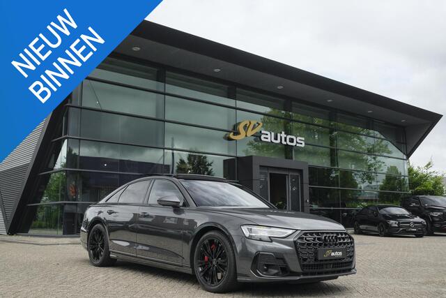 Audi A8 60 TFSIe 462pk S-Line Quattro Panoramdak *BTW* B&O *SOH 100%* 4-Wielsturing RS stoelen Luchtvering Massage Stoelkoeling