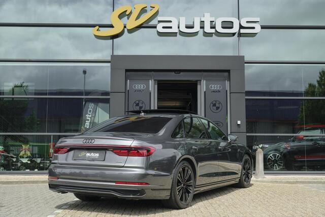 Audi A8 60 TFSIe 462pk S-Line Quattro Panoramdak *BTW* B&O *SOH 100%* 4-Wielsturing RS stoelen Luchtvering Massage Stoelkoeling