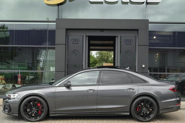 Audi A8 60 TFSIe 462pk S-Line Quattro Panoramdak *BTW* B&O *SOH 100%* 4-Wielsturing RS stoelen Luchtvering Massage Stoelkoeling