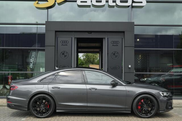 Audi A8 60 TFSIe 462pk S-Line Quattro Panoramdak *BTW* B&O *SOH 100%* 4-Wielsturing RS stoelen Luchtvering Massage Stoelkoeling