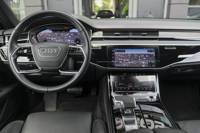 Audi A8 60 TFSIe 462pk S-Line Quattro Panoramdak *BTW* B&O *SOH 100%* 4-Wielsturing RS stoelen Luchtvering Massage Stoelkoeling