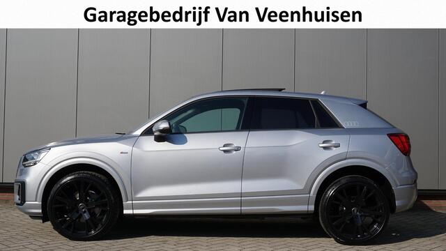 Audi Q2 1.4 TFSI 150pk S-Tronic 2x S-Line Pano.Dak 20inch LM LED Keyless Afn.Trekhaak Sfeerverlichting *Floretzilver Metallic*