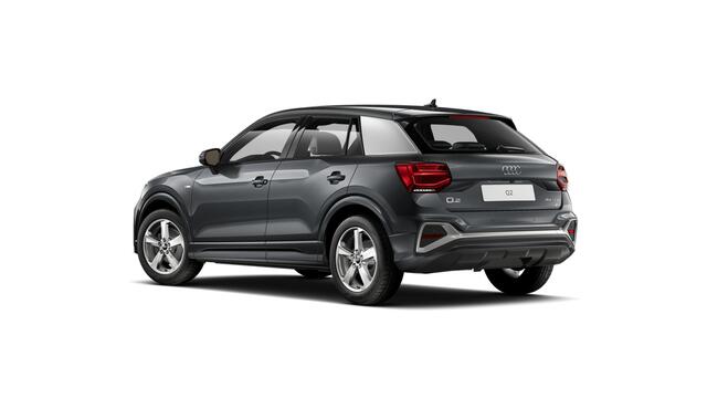 Audi Q2 35 TFSI 150 S tronic S edition Automaat | S line-interieur met sportstoelen en zwarte stoffen-kunstlederen bekleding | Matrix-ledkoplampen met Audi-laserlicht, ledachterlichten, lichtanimatie, dynamische knipperlichten | Velgen, 5-arm-ster, 7Jx17 | Parkee