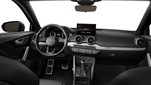 Audi Q2 35 TFSI 150 S tronic S edition Automaat | S line-interieur met sportstoelen en zwarte stoffen-kunstlederen bekleding | Matrix-ledkoplampen met Audi-laserlicht, ledachterlichten, lichtanimatie, dynamische knipperlichten | Velgen, 5-arm-ster, 7Jx17 | Parkee