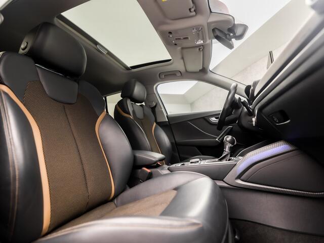 Audi Q2 1.4 TFSI S-Line Sport 150Pk Automaat (SCHUIFDAK, HEAD-UP DISPLAY, GROOT NAVI, CAMERA, LEDER, ADAPTIVE CRUISE, STOELVERWARMING, SFEERVERLICHTING, KEYLESS, LED KOPLAMPEN, NIEUWE APK, NIEUWSTAAT)