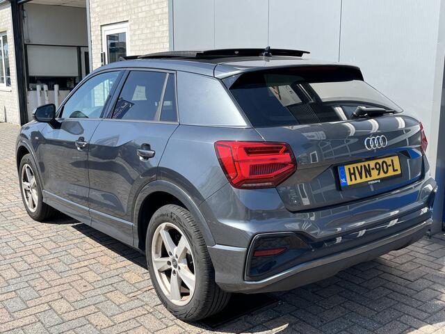 Audi Q2 35 TFSI S-Line / AUTOMAAT/ GARANTIE TM 07-2029/ PANO/ 2X S-LINE/ ACC/ PARK.SENSOREN V+A/ CAMERA/ SMARTPHONE INTERFACE/ STOELVERWARM./ ELEK.ACHTERKLEP/ KEYLESS/ DIGITAL DASH/ NAVI/ DAB/ CLIMA/ LED/ 17'' LMV