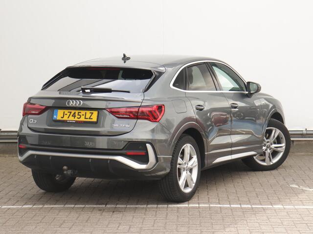 Audi Q3 Sportback 35 TFSI Pro Line | S-Line | Trekhaak | Camera | Dodehoekdetectie | Adaptive cruise | Navigatie | Stoelverwarming | Smartphone interface |