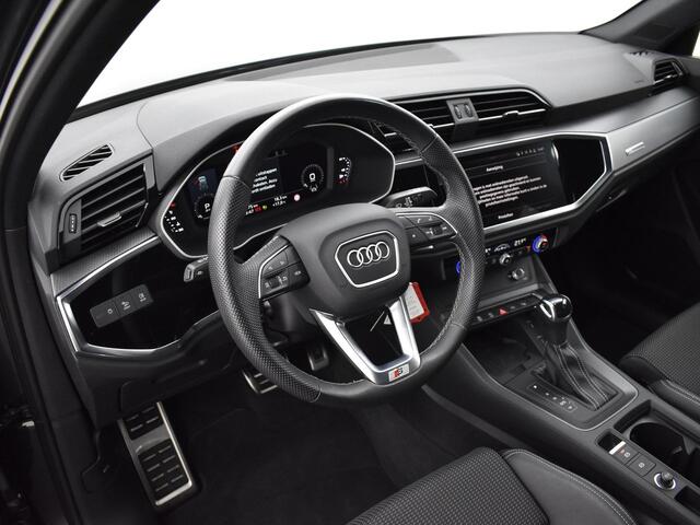 Audi Q3 35 TFSI S 150pk S-Tronic S Line · Camera · Navigatie · Adaptieve Cruise Control · 18'' Velgen · Zwart optiek · Apple Carplay/Android Auto · Garantie t/m 19-09-2027 of 100.000km