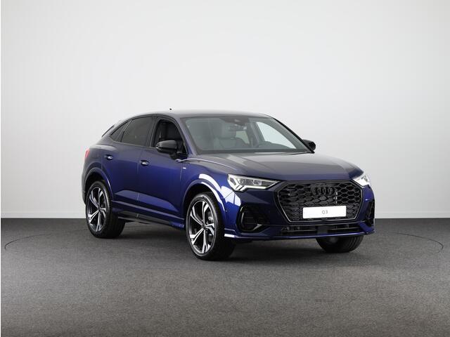 Audi Q3 Sportback 35 TFSI S Edition Competition leder interieur met rode stiksels, comfortsleutel, adaptive cruise control, verwarmbare voorstoelen, optiekpakket zwart plus