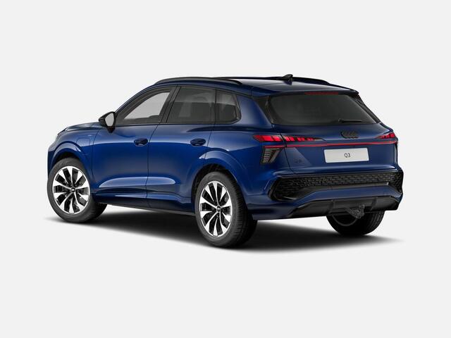 Audi Q3 e-hybrid S edition 272 PK · Tech plus · Glazen panoramadak · Trekhaak mech. draaibaar · Exterieur pakket zwart