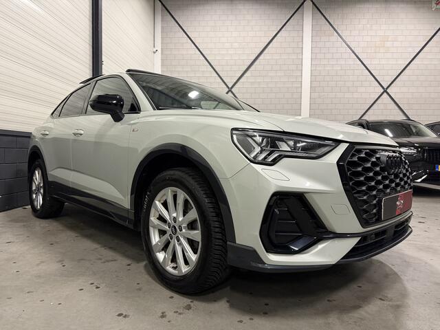 Audi Q3 Sportback 45 TFSI e S-Line PANO/B&O/TREKHAAK/VOL-LEER/MATRIX/MEMORY/SFEER/ACC/KEYLESS/ALCANTARA-INTERIEURDELEN/PRIVACY/BLACK-OPTIC/TAUSILBER/VOLLEDIG AUDI DEALER HISTORIE