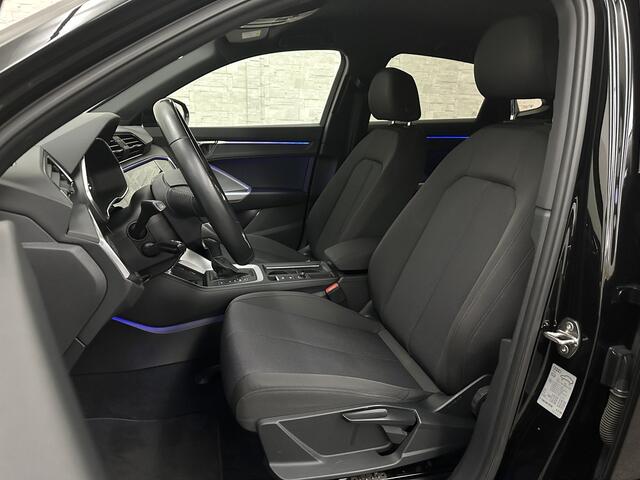 Audi Q3 Sportback 35 TFSI S-Line | Sfeerverlichting | Keyless-Entry | Full-LED | Black-Optic | Audi-Sound | Carplay | Virtual-Cockpit | Climate-Control | Draadloos Laden | Dodehoek | Lane Assist | Autom. Achterklep |