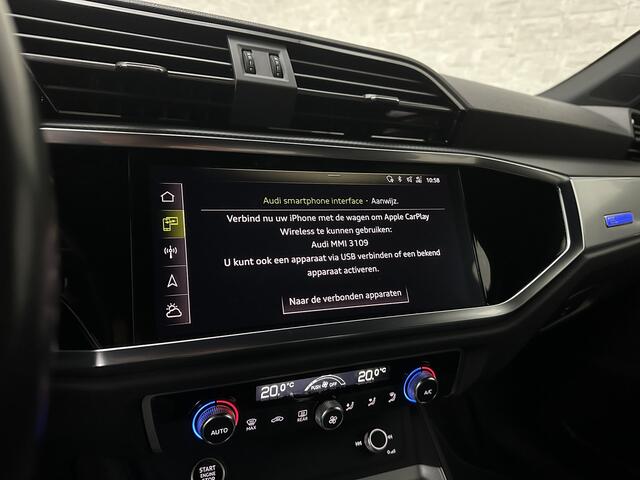 Audi Q3 Sportback 35 TFSI S-Line | Sfeerverlichting | Keyless-Entry | Full-LED | Black-Optic | Audi-Sound | Carplay | Virtual-Cockpit | Climate-Control | Draadloos Laden | Dodehoek | Lane Assist | Autom. Achterklep |